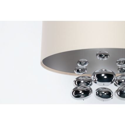 Pendelleuchte an Kabel BUBBLE 1xE27/60W/230V Ø 50 cm beige