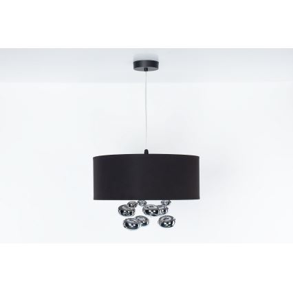 Pendelleuchte an Kabel BUBBLE 1xE27/60W/230V Ø 50 cm schwarz