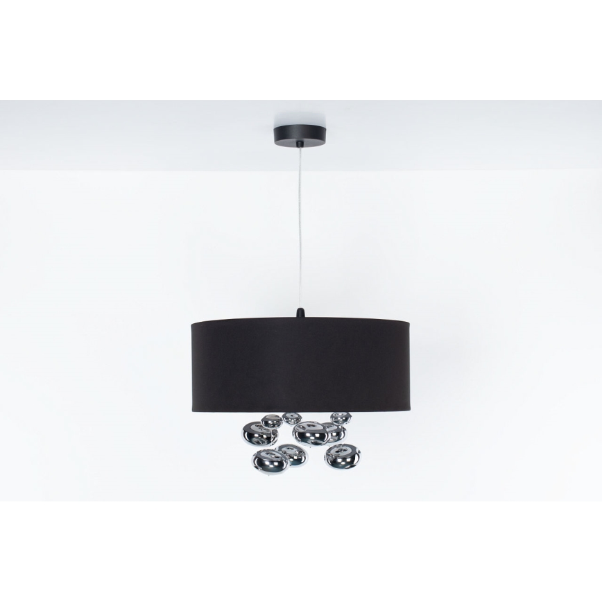Pendelleuchte an Kabel BUBBLE 1xE27/60W/230V Ø 50 cm schwarz