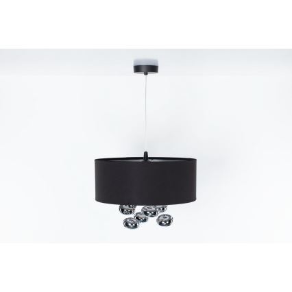 Pendelleuchte an Kabel BUBBLE 1xE27/60W/230V Ø 50 cm schwarz