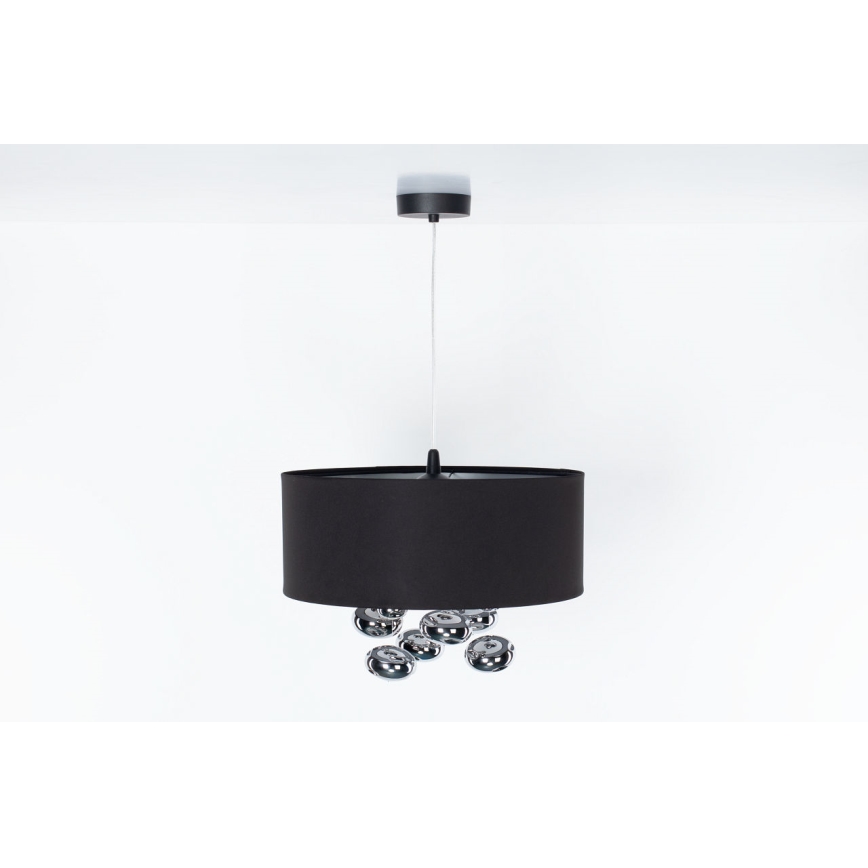 Pendelleuchte an Kabel BUBBLE 1xE27/60W/230V Ø 50 cm schwarz