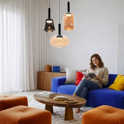 Pendelleuchte an Kabel BUENO 1xGX53/9W/230V Ø 25 cm rauchiges Beige