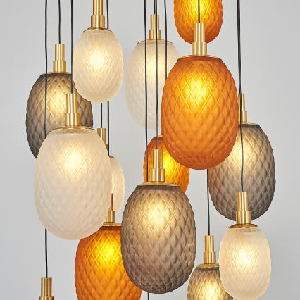 Pendelleuchte an Kabel CACTUS 16xG9/5W/230V kupferfarben/grau/weiß