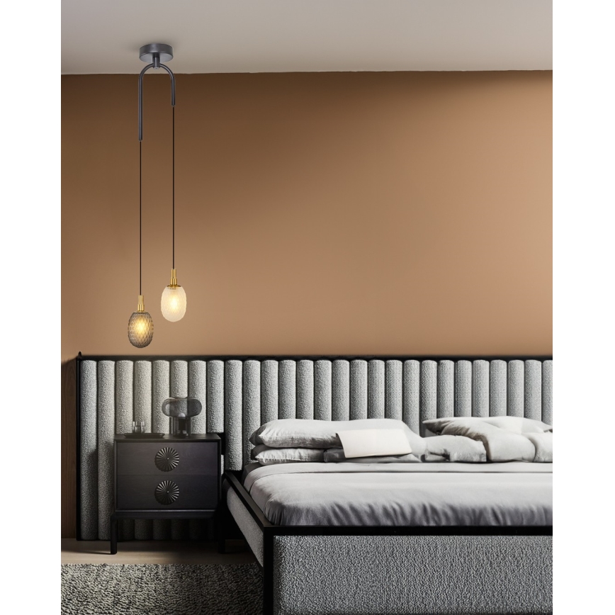 Pendelleuchte an Kabel CACTUS 2xG9/5W/230V grau/weiß