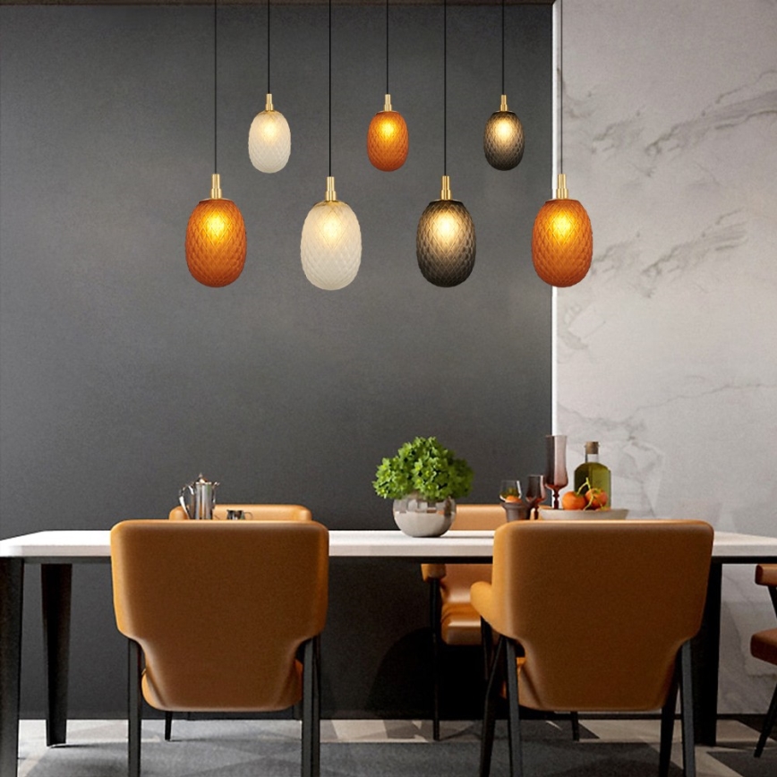 Pendelleuchte an Kabel CACTUS 7xG9/5W/230V kupfer/grau/weiß