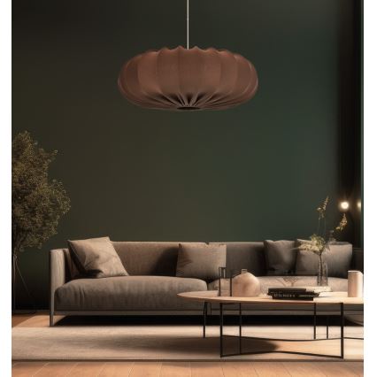 Pendelleuchte an Kabel CAFEE 1xE27/40W/230V Durchmesser 66 cm braun