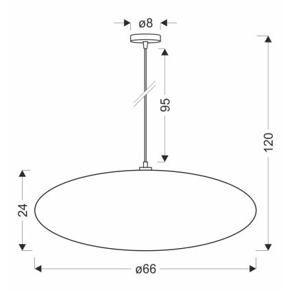 Pendelleuchte an Kabel CAFEE 1xE27/40W/230V Durchmesser 66 cm braun