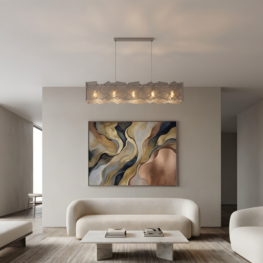 Pendelleuchte an Kabel CAMO 5xE27/15W/230V beige