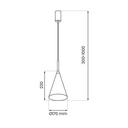 Pendelleuchte an Kabel CAPITAL 1xGX53/15W/230V, Ø 17 cm, cremefarben