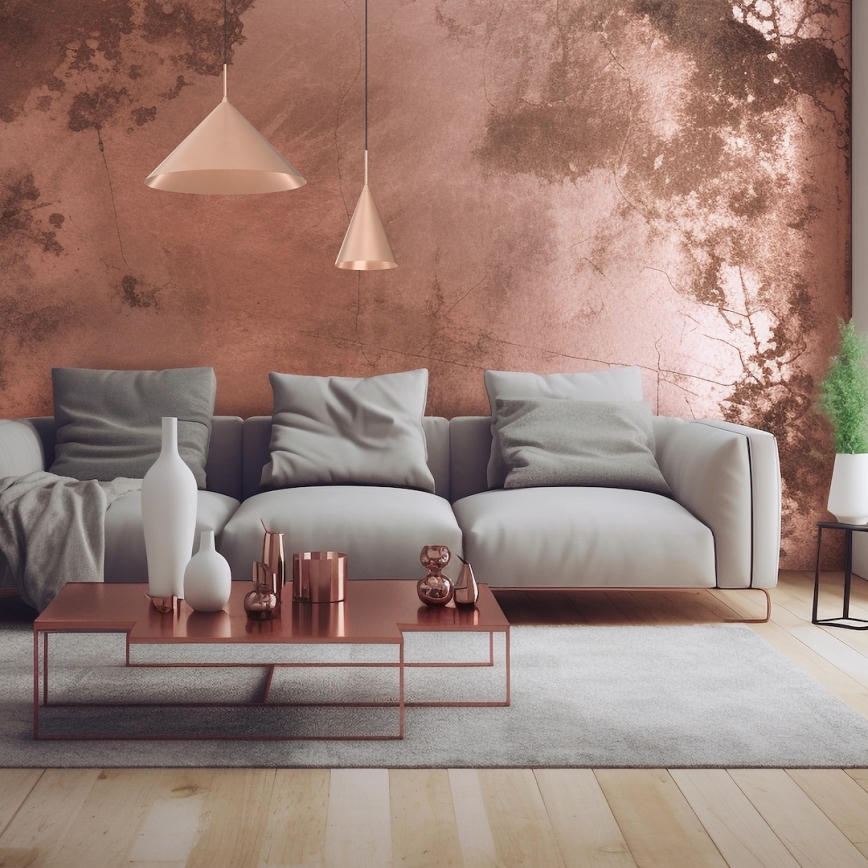 Pendelleuchte an Kabel CAPITAL, 1xGX53/15W/230V, Ø 17 cm, Roségold