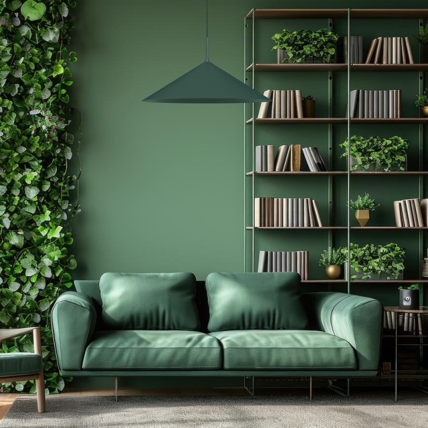 Pendelleuchte an Kabel CAPITAL, 1xGX53/15W/230V, Ø 60 cm, grün