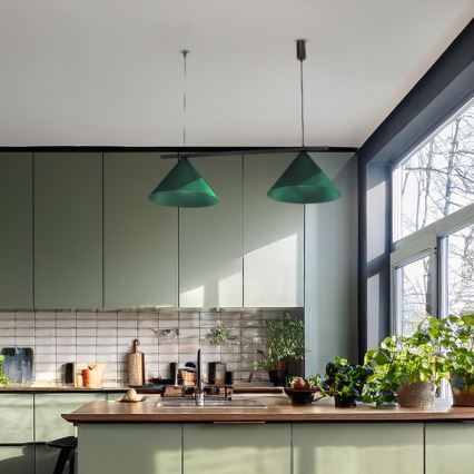 Pendelleuchte an Kabel CAPITAL 2xGX53/15W/230V grün