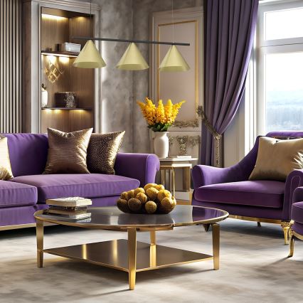 Pendelleuchte an Kabel CAPITAL 3xGX53/15W/230V, goldfarben