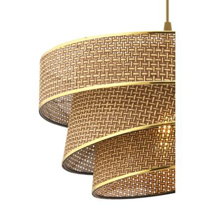 Pendelleuchte an Kabel COUPER 1xE27/60W/230V braun/gold