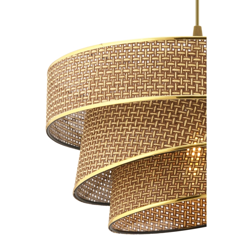 Pendelleuchte an Kabel COUPER 1xE27/60W/230V braun/gold