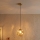 Pendelleuchte an Kabel CRISTAL 1xE14/15W/230V Messing/rauchiges Beige