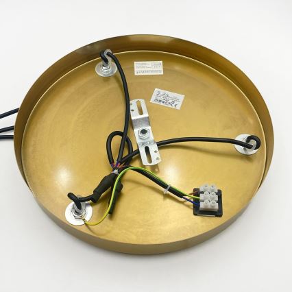 Pendelleuchte an Kabel CRISTAL 3xE14/15W/230V Messing/rauchiges Beige