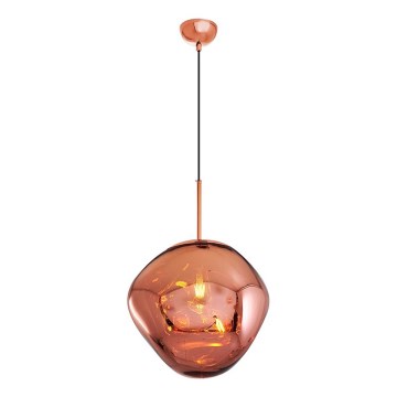 Pendelleuchte an Kabel CRUMPLED 1xE27/24W/230V Ø 36 cm kupferfarben