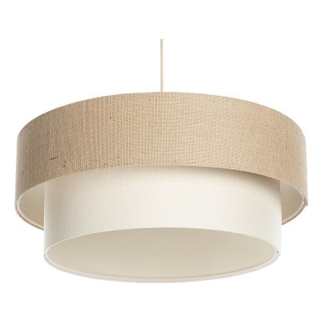 Pendelleuchte an Kabel DUO 1xE27/60W/230V Ø 50 cm beige/creme