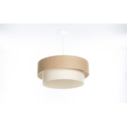 Pendelleuchte an Kabel DUO 1xE27/60W/230V Ø 50 cm beige/creme