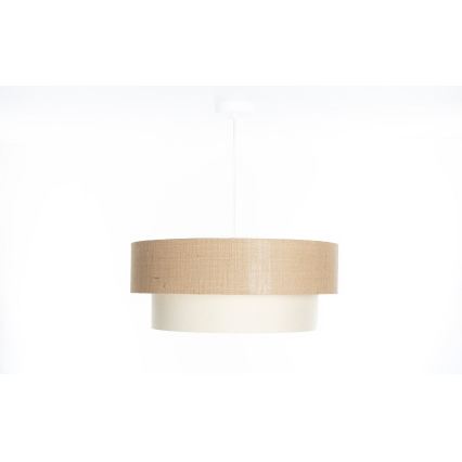 Pendelleuchte an Kabel DUO 1xE27/60W/230V Ø 50 cm beige/creme
