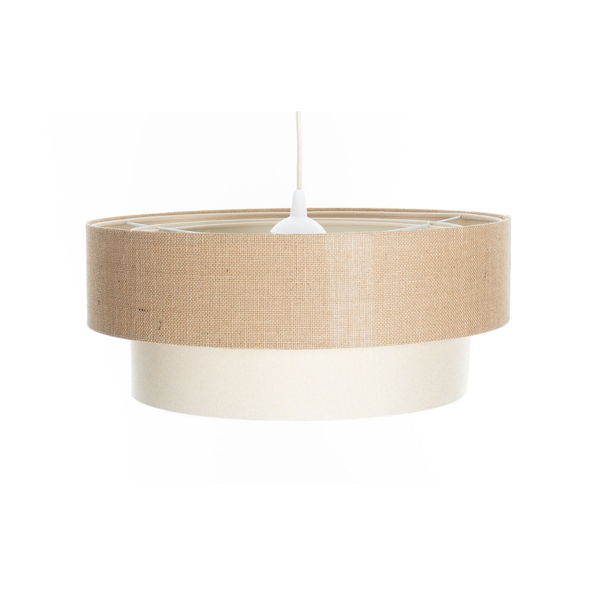 Pendelleuchte an Kabel DUO 1xE27/60W/230V Ø 50 cm beige/creme