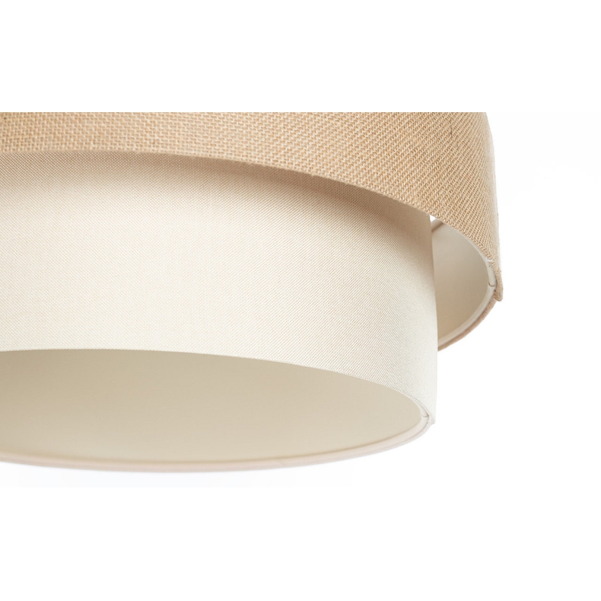 Pendelleuchte an Kabel DUO 1xE27/60W/230V Ø 50 cm beige/creme