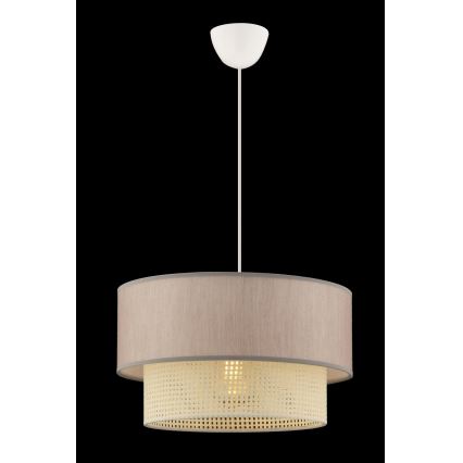 Pendelleuchte an Kabel ECHO 1xE27/60W/230V beige/creme