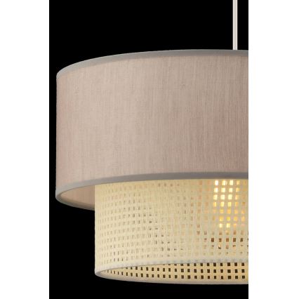 Pendelleuchte an Kabel ECHO 1xE27/60W/230V beige/creme