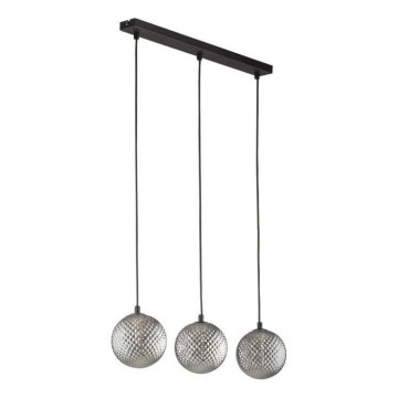 Pendelleuchte an Kabel ELENA 3xG9/6W/230V schwarz/rauchgrau