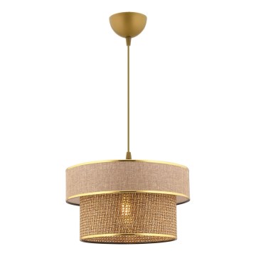 Pendelleuchte an Kabel ERO 1xE27/60W/230V braun/gold