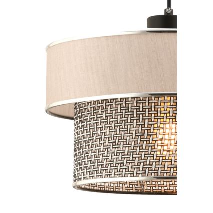 Pendelleuchte an Kabel ERO 1xE27/60W/230V creme/grau