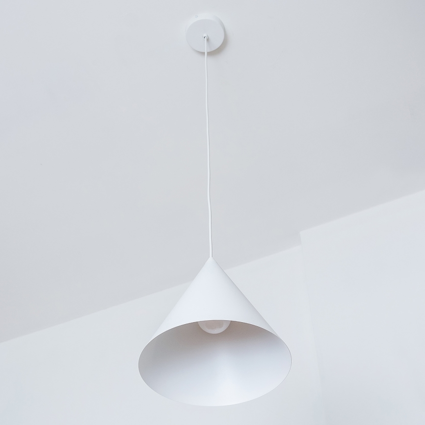 Pendelleuchte an Kabel ETNA II 1xE27/15W/230V Ø 25 cm weiß