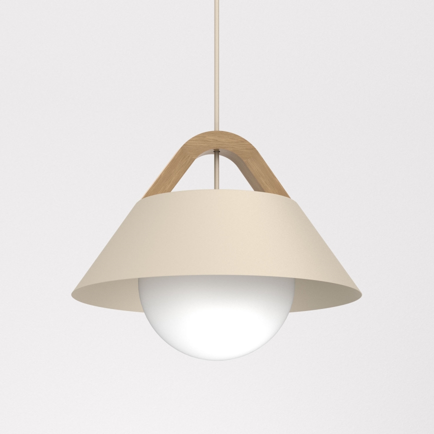Pendelleuchte an Kabel FUNDA 1xE27/15W/230V beige