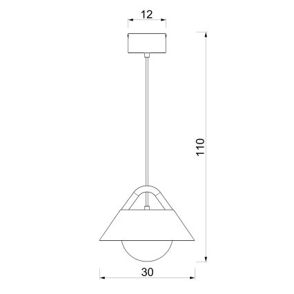 Pendelleuchte an Kabel FUNDA 1xE27/15W/230V, bronzefarben