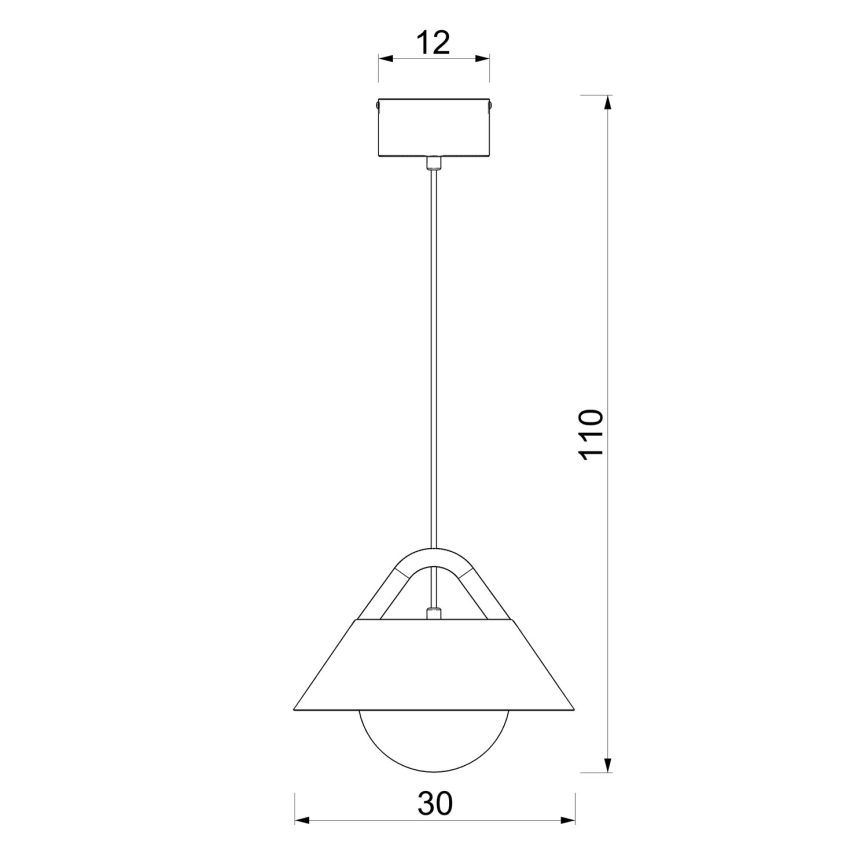 Pendelleuchte an Kabel FUNDA 1xE27/15W/230V, bronzefarben