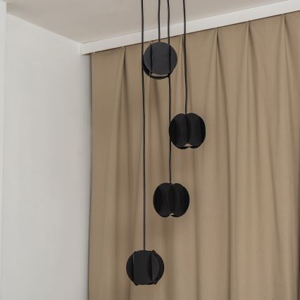 Pendelleuchte an Kabel GAMBIT 4xGU10/10W/230V schwarz