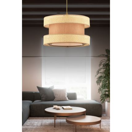 Pendelleuchte an Kabel HALO 1xE27/60W/230V braun/beige