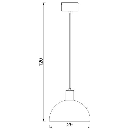 Pendelleuchte an Kabel HANDA 1xE27/15W/230V burgunderrot
