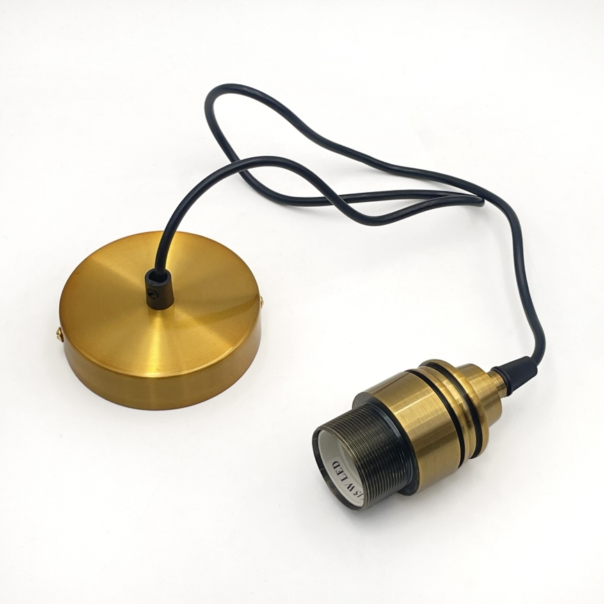 Pendelleuchte an Kabel HECTOR 1xE27/15W/230V weiß/messing Ø 25 cm