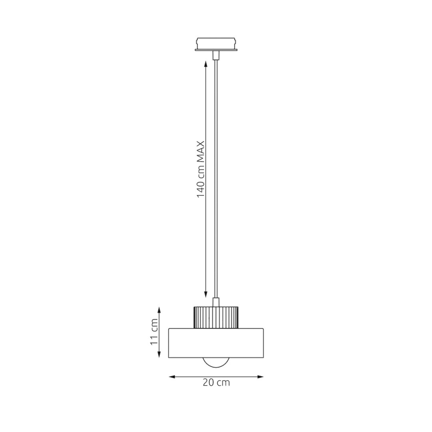 Pendelleuchte an Kabel KIVI 1xE27/15W/230V beige