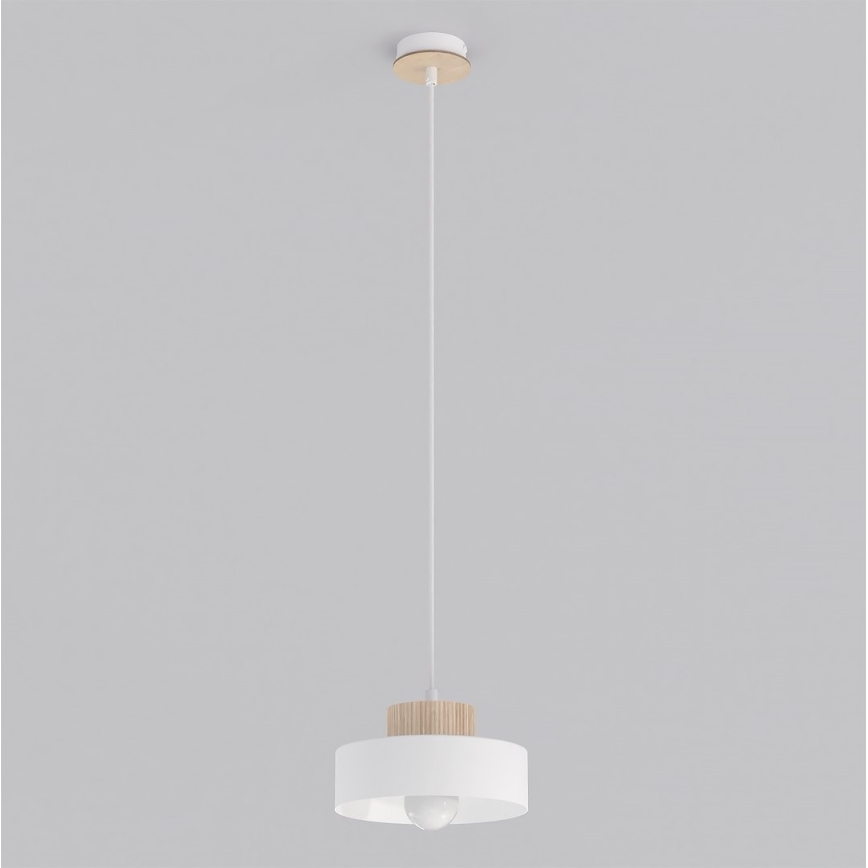 Pendelleuchte an Kabel KIVI 1xE27/15W/230V weiß