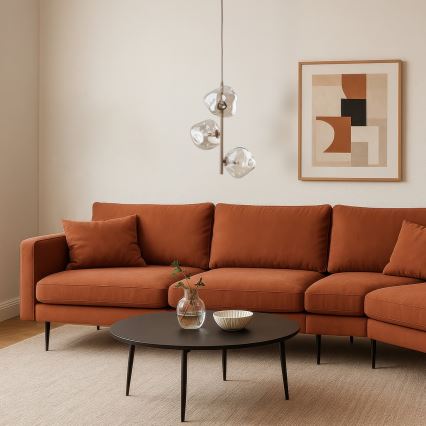 Pendelleuchte an Kabel LAVA 3xG9/8W/230V beige/rauchfarben beige