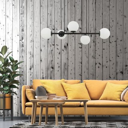 Pendelleuchte an Kabel MADDIE 5xE14/5W/230V schwarz