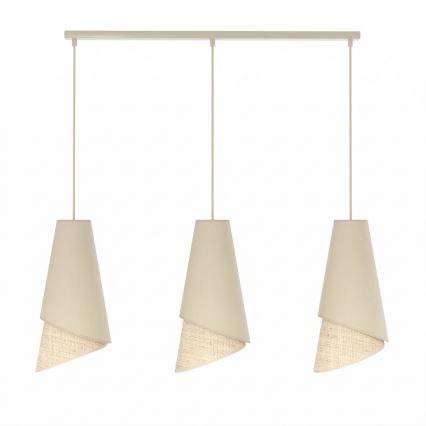 Pendelleuchte an Kabel MODA 3xE27/15W/230V beige/Rattan