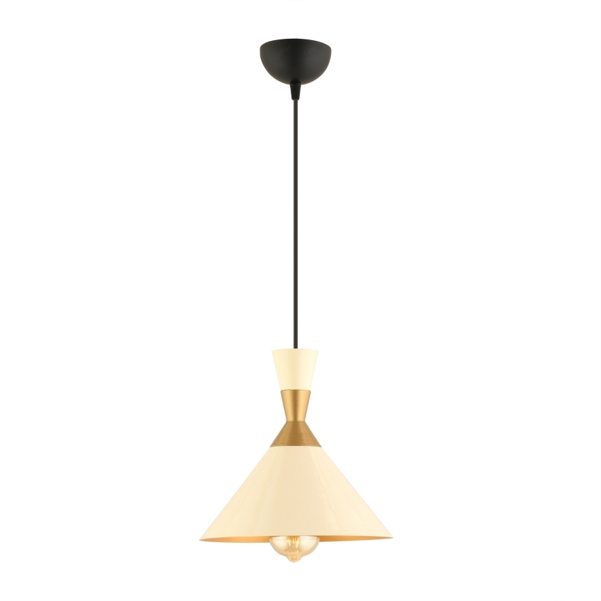 Pendelleuchte an Kabel MONZA 1xE27/40W/230V Ø 25 cm Creme/Gold