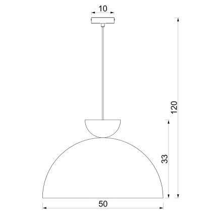 Pendelleuchte an Kabel NEVIS 1xE27/15W/230V Ø 50 cm cremefarben