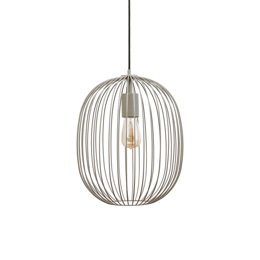 Pendelleuchte an Kabel OVELLA 1xE27/15W/230V Ø 34 cm grau