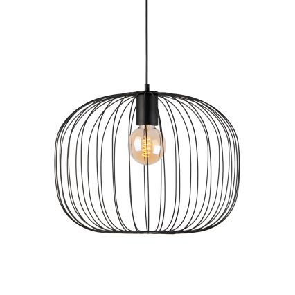 Pendelleuchte an Kabel OVELLA 1xE27/15W/230V Ø 46 cm schwarz
