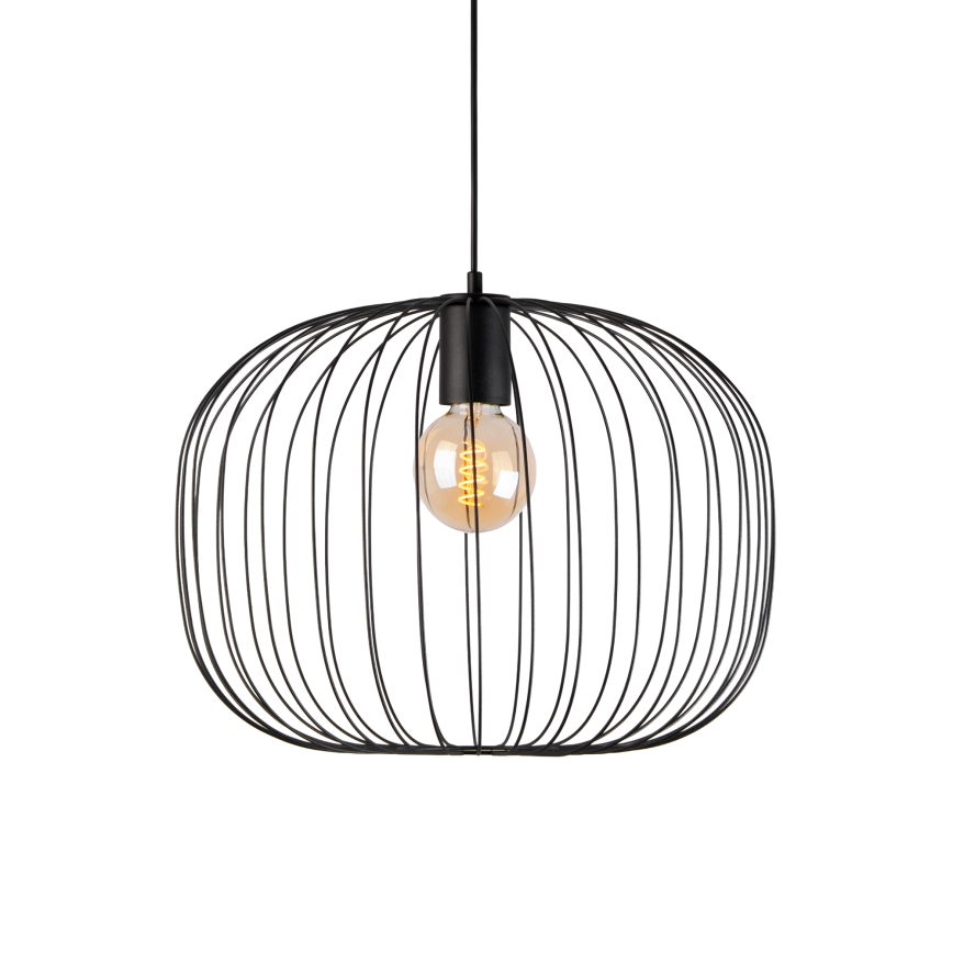 Pendelleuchte an Kabel OVELLA 1xE27/15W/230V Ø 46 cm schwarz